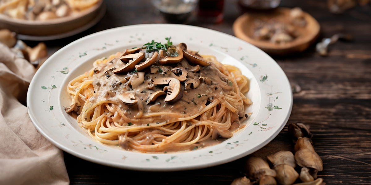Macarrão ao molho funghi (massa especial)