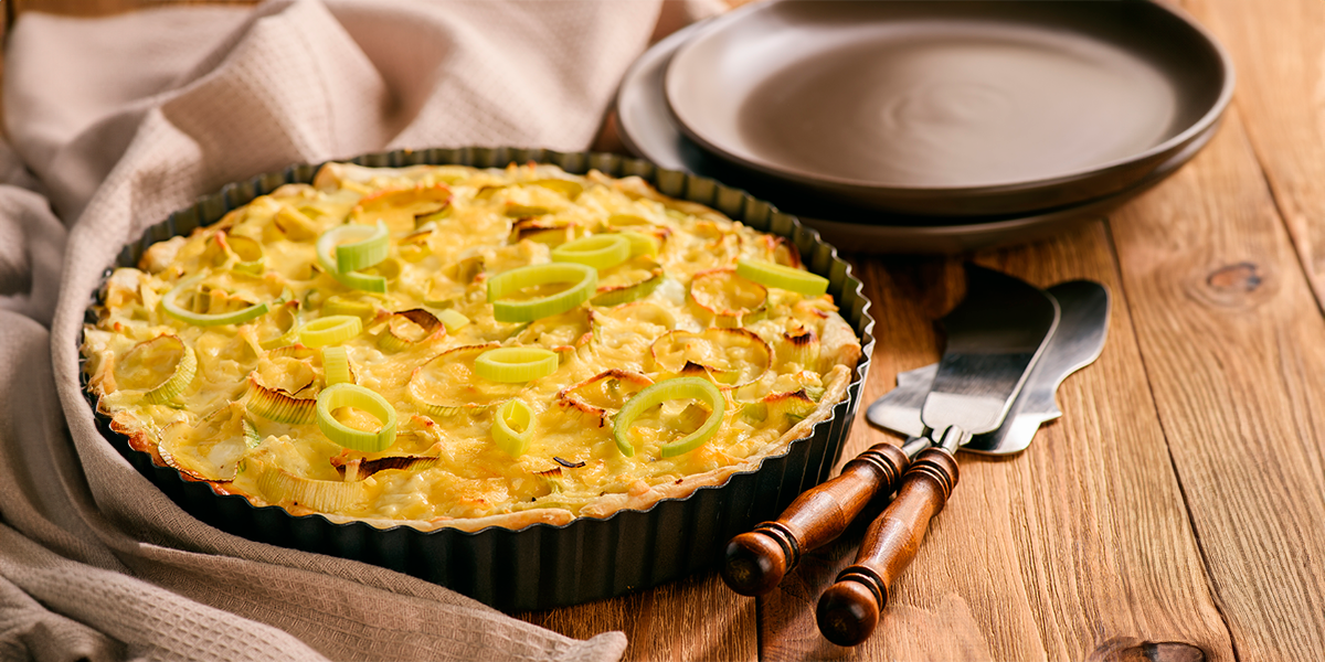 Quiche de alho-poró