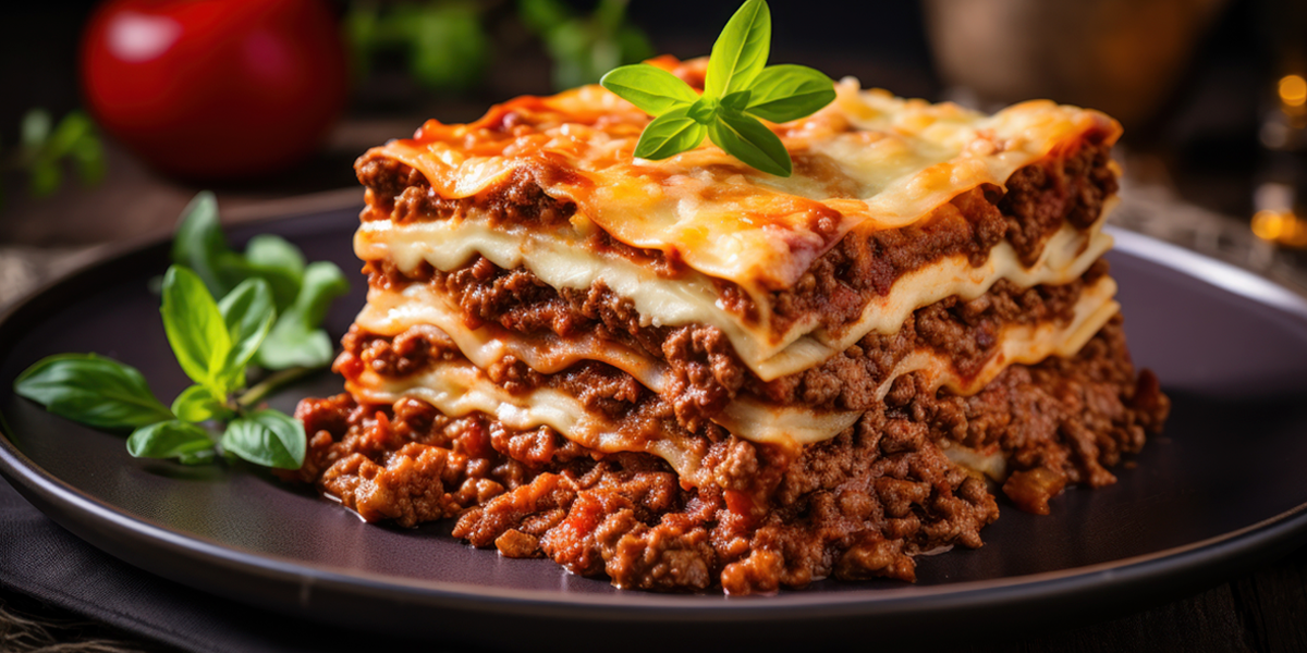 Lasanha de bolonhesa com bacon e parmesão (massa especial)
