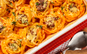 Macarrão ninho recheado na airfryer (massa especial)