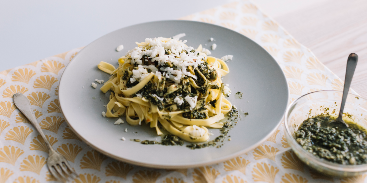 Pappardelle ao pesto