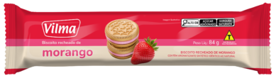 Biscoito Recheado de Morango 84g