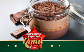 Mousse de chocolate com biscoito