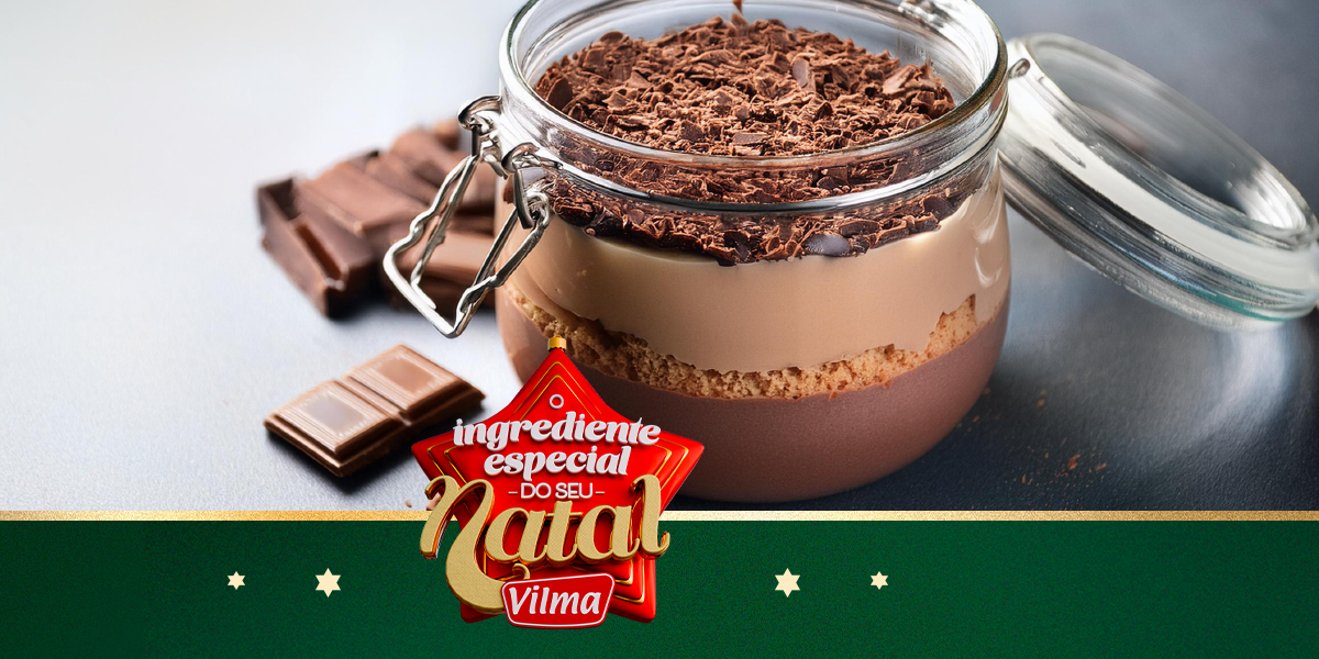 Mousse de chocolate com biscoito