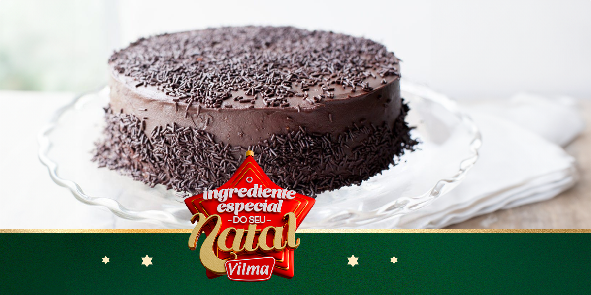 Bolo de chocolate de Natal da mamãe Simone