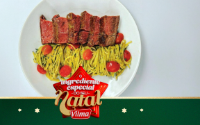 Chorizo de tira e spaghetti ao tomate e ervas (massa especial)