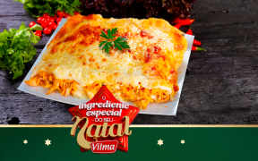 Lasanha cremosa de frango (massa prática)