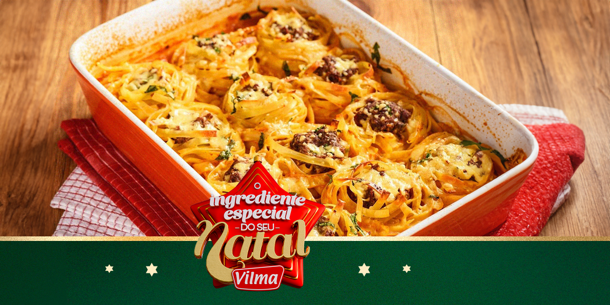 Ninho natalino ao forno (massa prática)