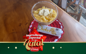 Pavê de abacaxi com biscoito Choker