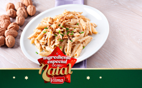 Macarrão com queijo e nozes (massa especial)