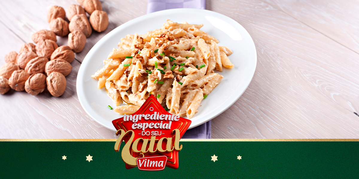 Macarrão com queijo e nozes (massa especial)