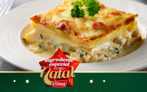 Lasanha de bacalhau ao molho branco (massa prática)