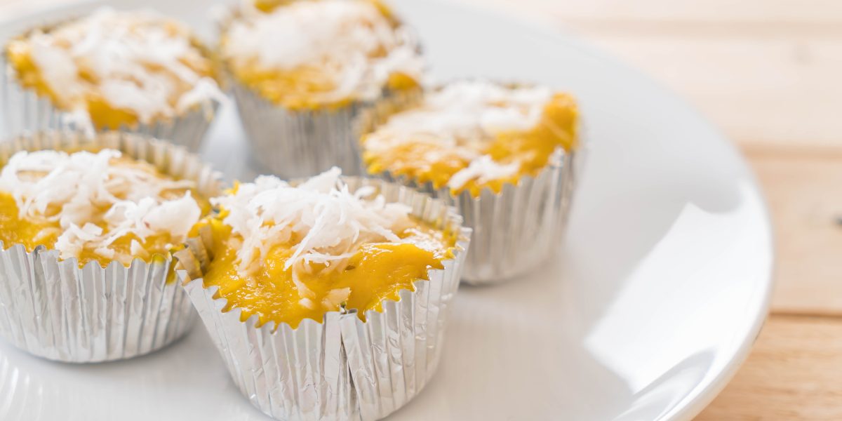 Muffin de milho com coco